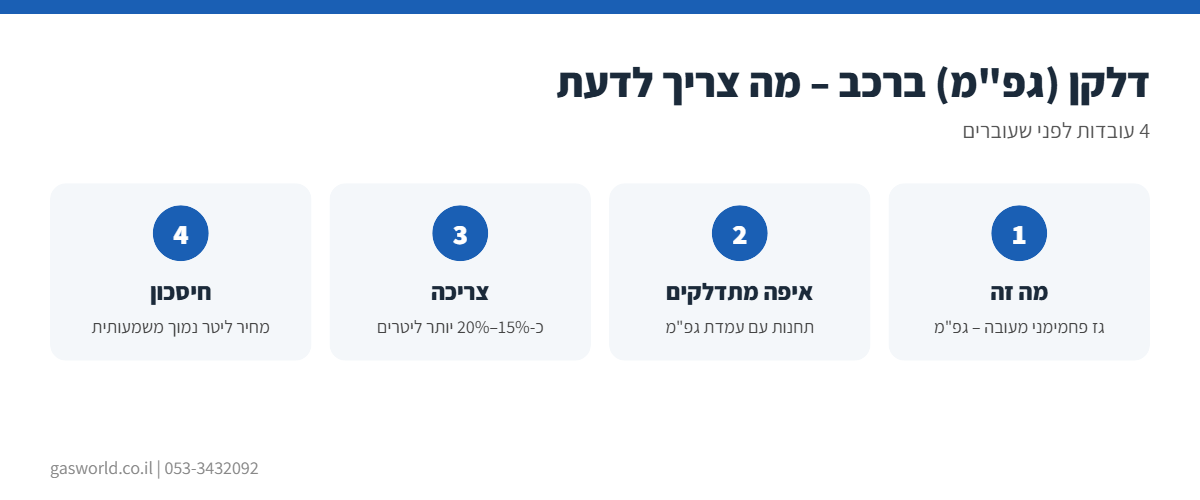 אינפוגרפיקה: 4 עובדות על דלקן (גפ"מ) ברכב